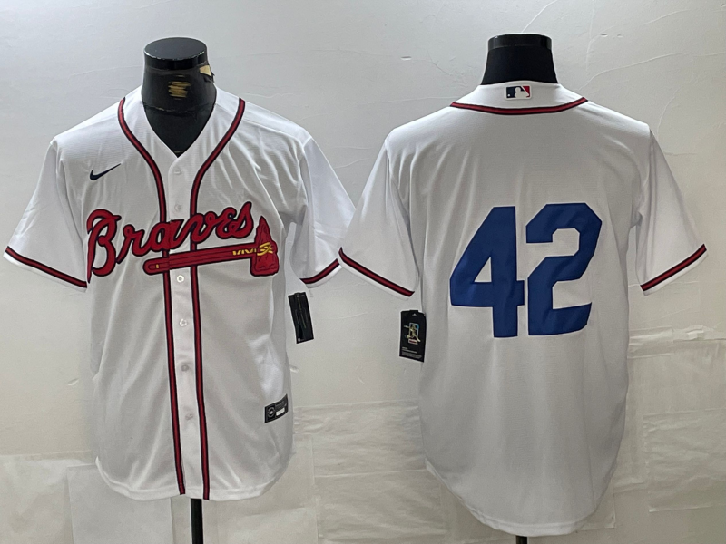 Men's Atlanta Braves White 2024 Jackie Robinson Day Home Limited Jersey