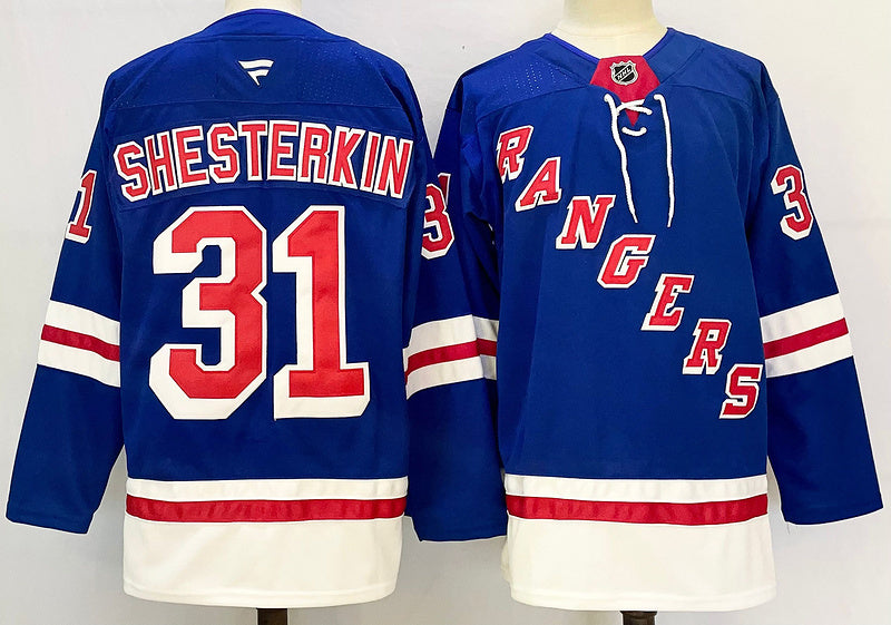 Men's New York Rangers Igor Shesterkin Fanatics Blue Jersey