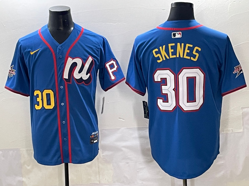 Men's National League Paul Skenes Blue 2025 All-Star Edition Limited Player Jersey
