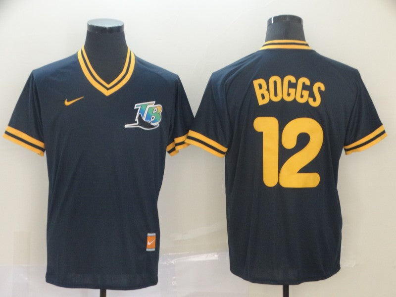 Men's Tampa Bay Rays Wade Boggs Navy Replica Baseball Jersey