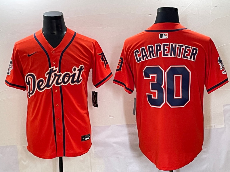 Men's Detroit Tigers Kerry Carpenter Orange Game Player Jersey