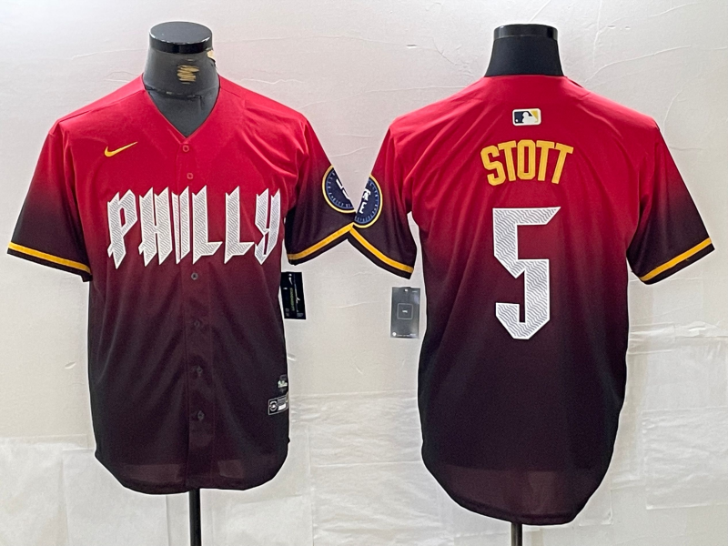 Men's Philadelphia Phillies Bryson Stott Red 2024 City Connect Limited Player Jersey