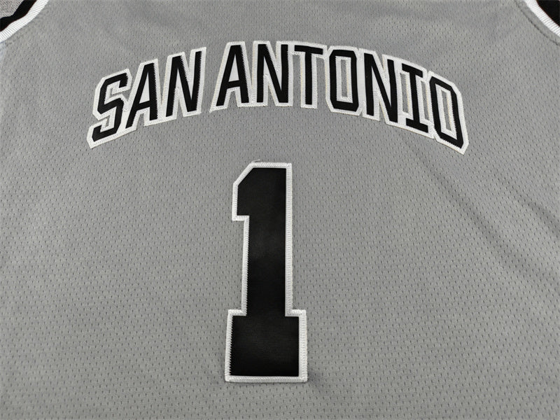Men's San Antonio Spurs Victor Wembanyama Silver Swingman Jersey - Statement Edition