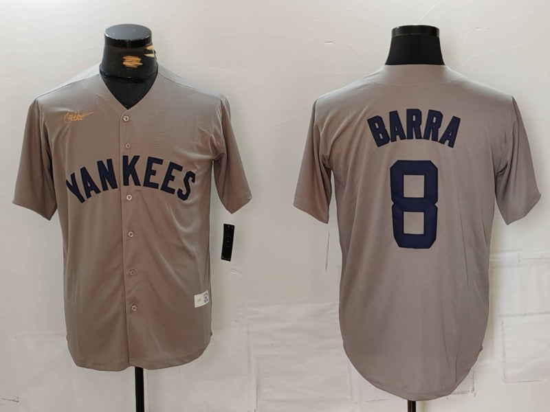 Men's New York Yankees Yogi Berra Gray Road Cooperstown Collection Player Jersey