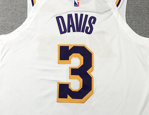 Men's Los Angeles Lakers Anthony Davis White NBA Swingman Jersey