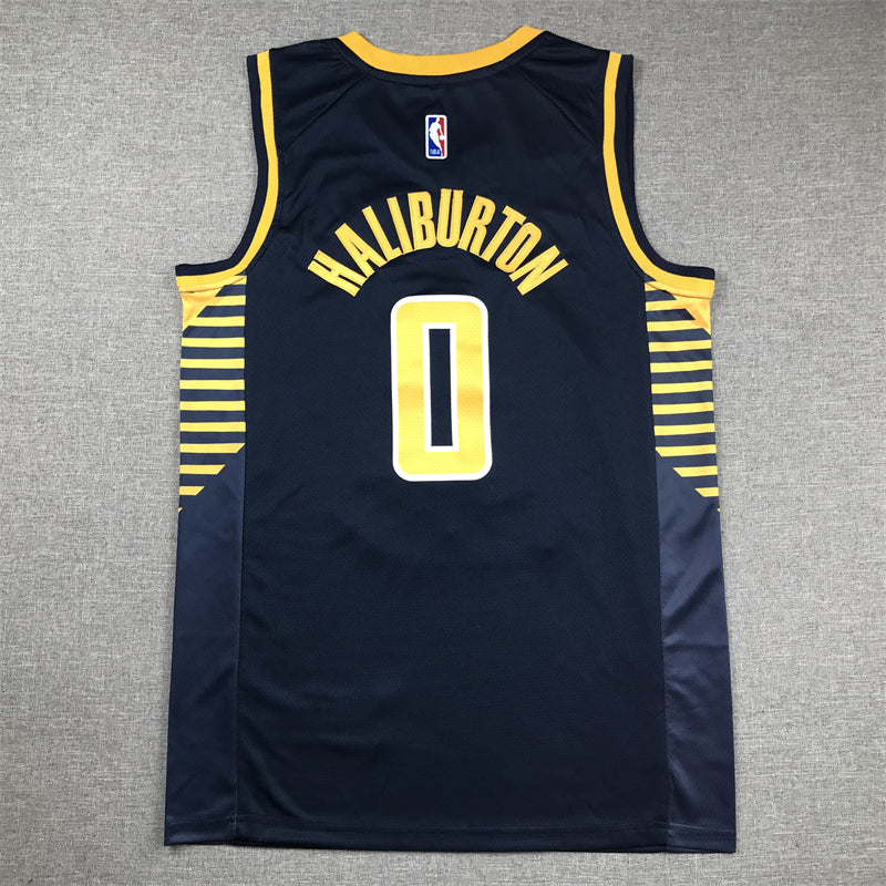 Men's Indiana Pacers Tyrese Haliburton Navy Swingman Jersey - Icon Edition