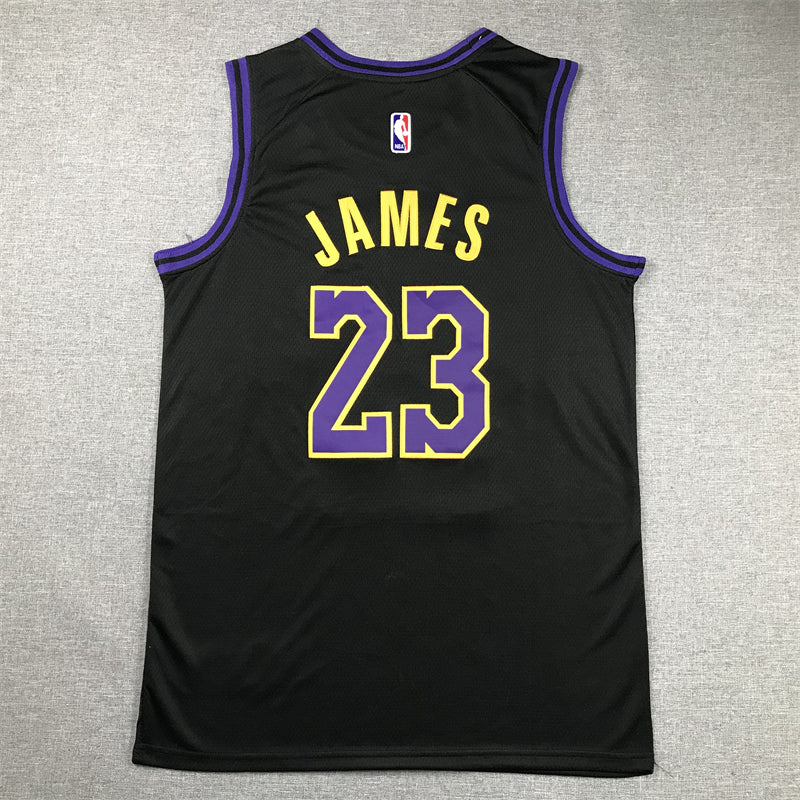 Men's Los Angeles Lakers LeBron James Black 2023/24 Swingman Jersey - City Edition