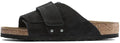 Birkenstock Kyoto Nubuk Leather 1020433 Desert Buck Black Fashion Slippers