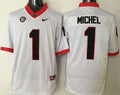 Men's Georgia Bulldogs Sony Michel White Player Game Jersey