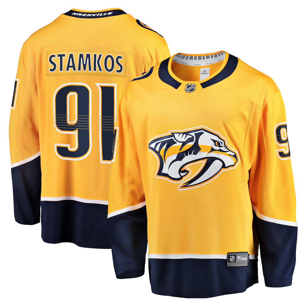 Men's Nashville Predators Steven Stamkos Fanatics Gold Home Breakaway Player Jersey