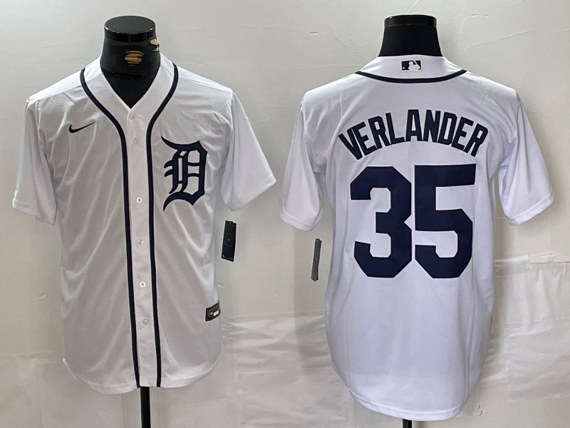 Men's Detroit Tigers Justin Verlander White Replica Player Jersey