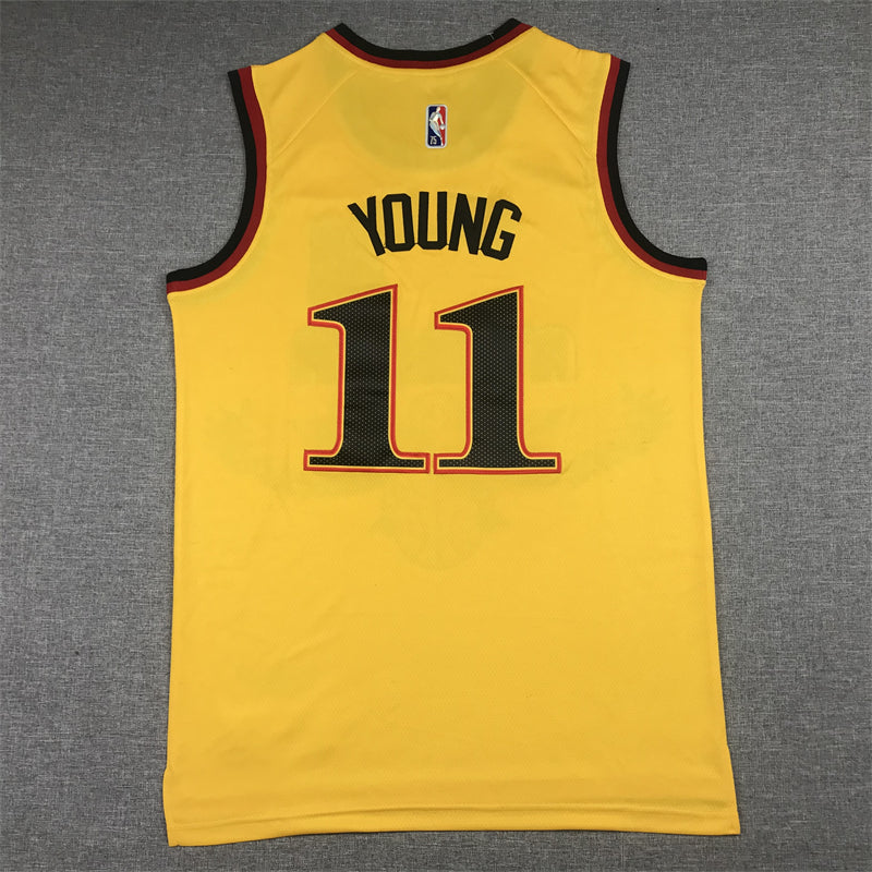 Men's Atlanta Hawks Trae Young Yellow 2021/22 Swingman Jersey - City Edition