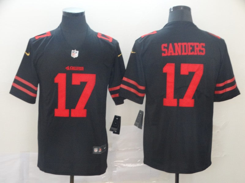 Men's San Francisco 49ers Emmanuel Sanders Black Game Jersey