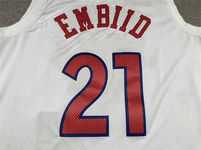 Men's Philadelphia 76ers Joel Embiid White 2022/23 Swingman Jersey - City Edition