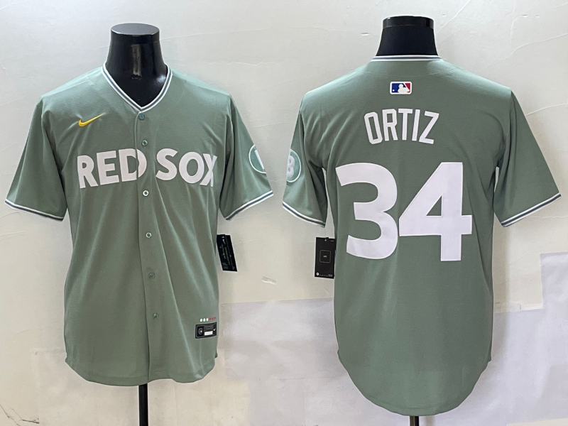 Men's Boston Red Sox David Ortiz Gray 2025 City Connect Limited Retired Player Jersey