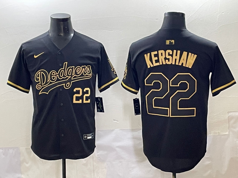 Men's Los Angeles Dodgers Clayton Kershaw Black Replica Player Jersey