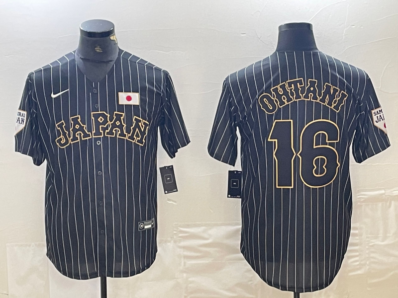 Men's 2023 World Baseball Classic Shohei Ohtani Japan Black Player Jersey