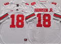Men's Ohio State Buckeyes Marvin Harrison JR White Player Game Jersey