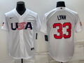 Men's 2023 World Baseball Classic Lance Lynn USA White Jersey