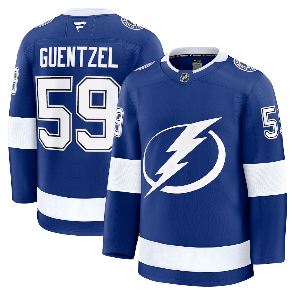 Men's Tampa Bay Lightning Jake Guentzel Fanatics Blue Home Premium Jersey