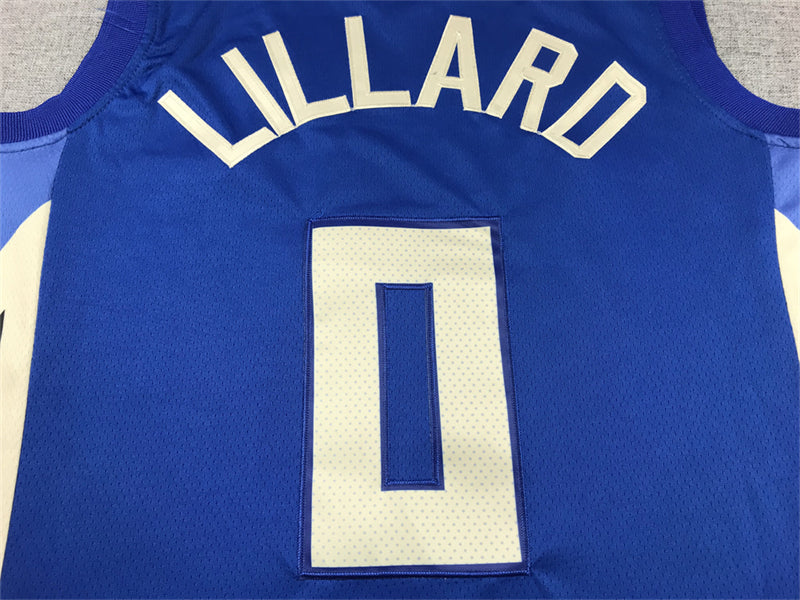 Men's Milwaukee Bucks Damian Lillard Royal 2022/23 Swingman Jersey - City Edition