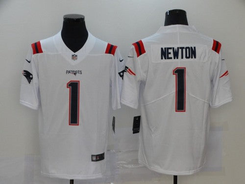 Men's New England Patriots Cam Newton White Game Jersey