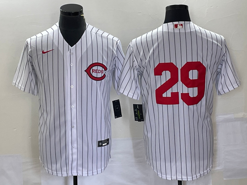 Men's Cincinnati Reds TJ Friedl White 2022 MLB at Field of Dreams Game Authentic Player Jersey