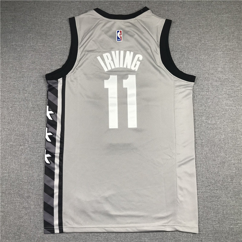 Men's Brooklyn Nets Kyrie Irving Gray 2019 Fast Break Player Movement Jersey