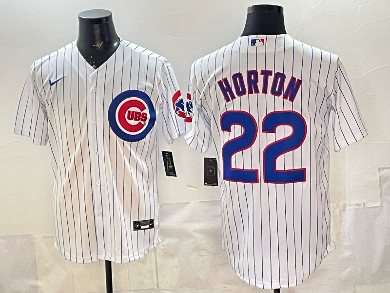 Men's Chicago Cubs Matt Shaw Horton White Home Replica Jersey