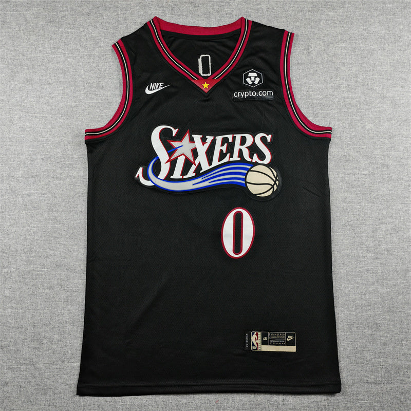 Men's Philadelphia 76ers Tyrese Maxey Black Swingman Jersey - Classic Edition