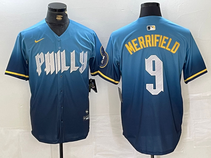 Men's Philadelphia Phillies Whit Merrifield Blue 2024 City Connect Limited Player Jersey