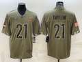 Men's Washington Commanders Sean Taylor Olive 2022 Salute To Service Retired Player Limited Jersey