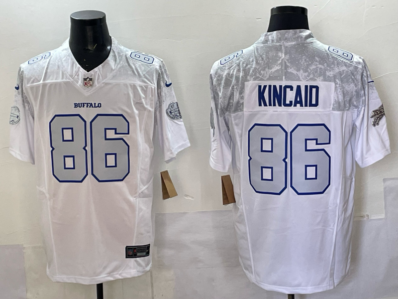 Men's Buffalo Bills Dalton Kincaid White 2025 Rivalries Collection Limited Jersey