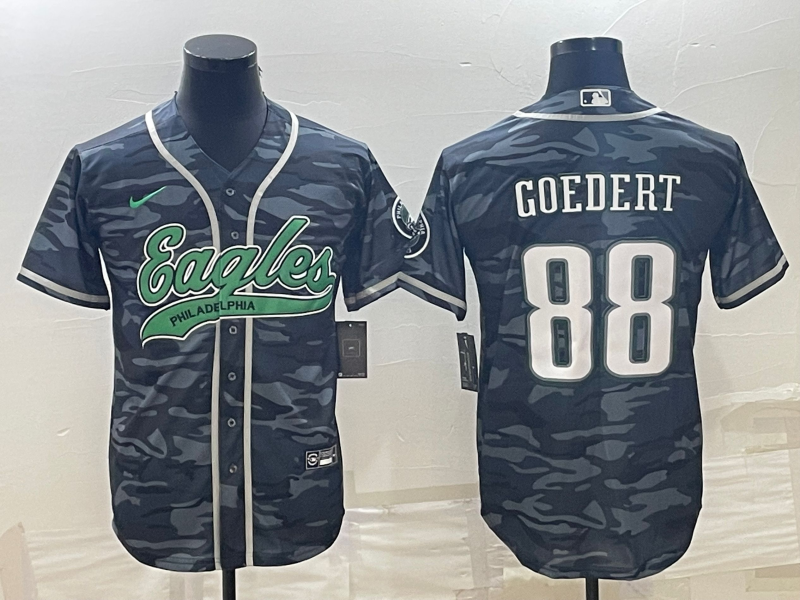 Men's Philadelphia Eagles Dallas Goedert Grey Camouflage Game Jersey Joint Edition