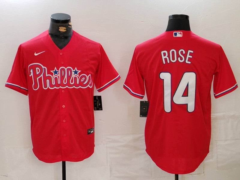 Men's Philadelphia Phillies Pete Rose Red Limited Player Jersey