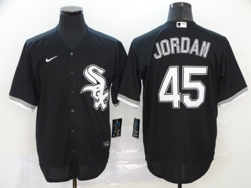 Men's Chicago White Sox Michael Jordan Black Replica Baseball Jersey