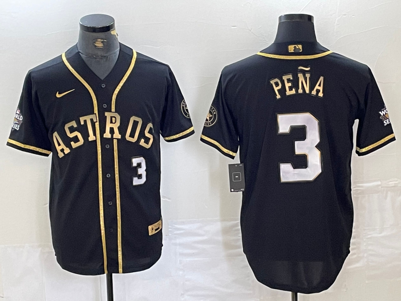 Men's Houston Astros Jeremy Pena Black Replica Player Jersey