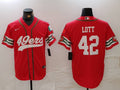 Men's San Francisco 49ers Ronnie Lott Scarlet Game Player Jersey