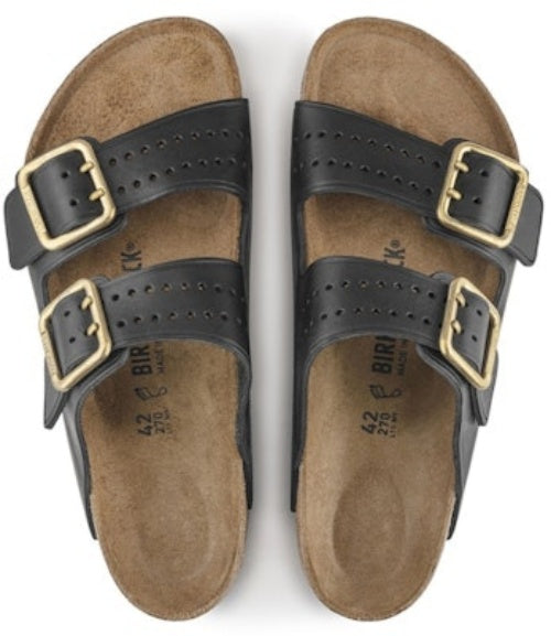 Birkenstock Arizona Bold Leather 1022515 Roast Black Sandals