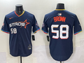Men's Houston Astros Hunter Brown Navy 2025 City Connect Limited Player Jersey