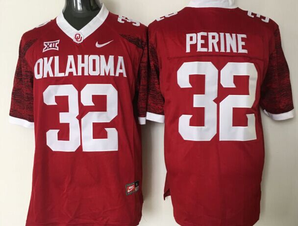 Men's Oklahoma Sooners Samaje Perine Crimson Player Game Jersey