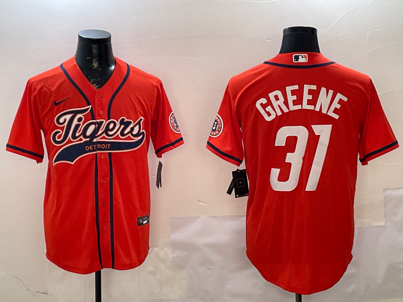 Men's Detroit Tigers Riley Greene Orange Player Jersey