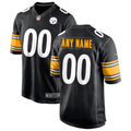 Men's Pittsburgh Steelers Black Custom Player Jersey