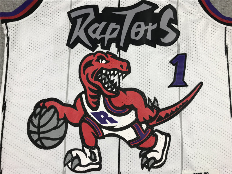 Men's Toronto Raptors Tracy McGrady 1998-99 White Hardwood Classics Swingman Jersey