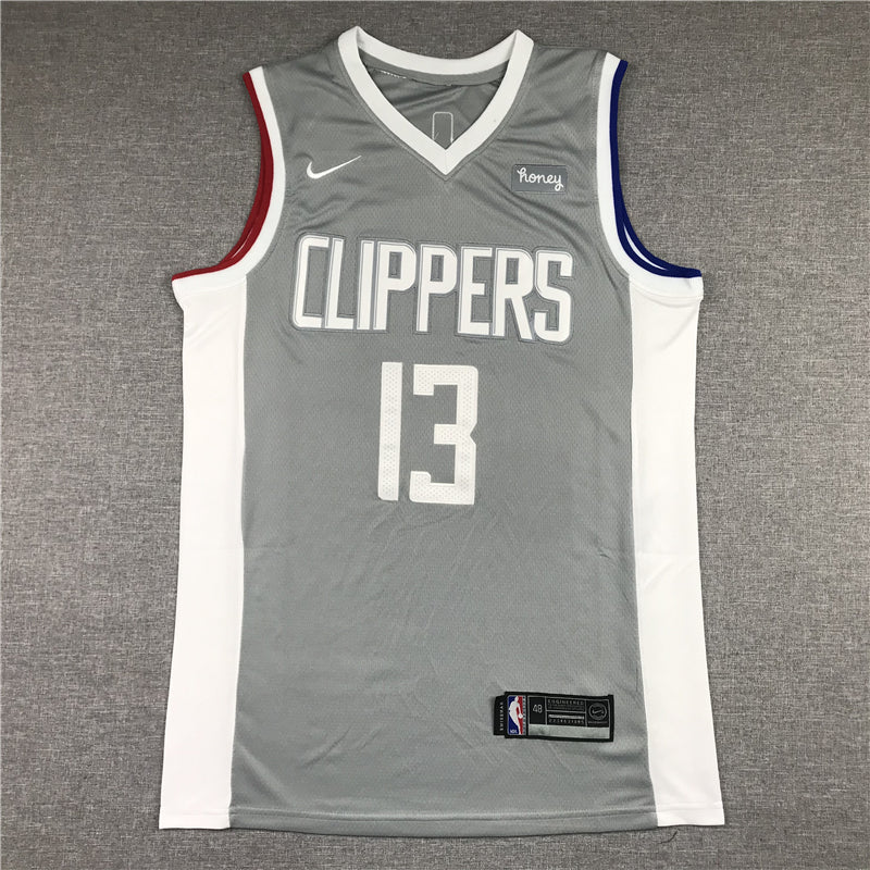 Men's LA Clippers Paul George Gray 2020/21 Swingman Jersey - Earned Edition
