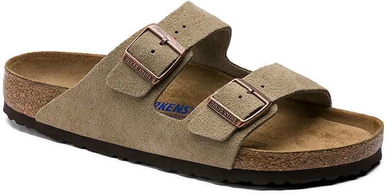 Birkenstock Arizona Soft Footbed Suede Leather 951301 Taupe Sandals