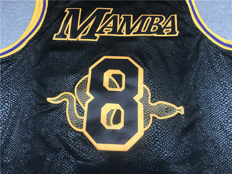 Men's Los Angeles Lakers -24 NBA Black Mamba Swingman Jersey