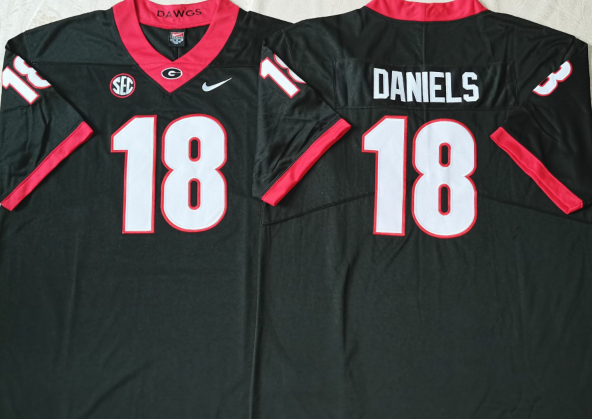 Men's Georgia Bulldogs JT Daniels Black Player Game Jersey