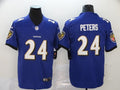 Men's Baltimore Ravens Marcus Peters Purple Game Jersey