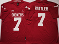 Men's Oklahoma Sooners Spencer Rattler Crimson Player Game Jersey